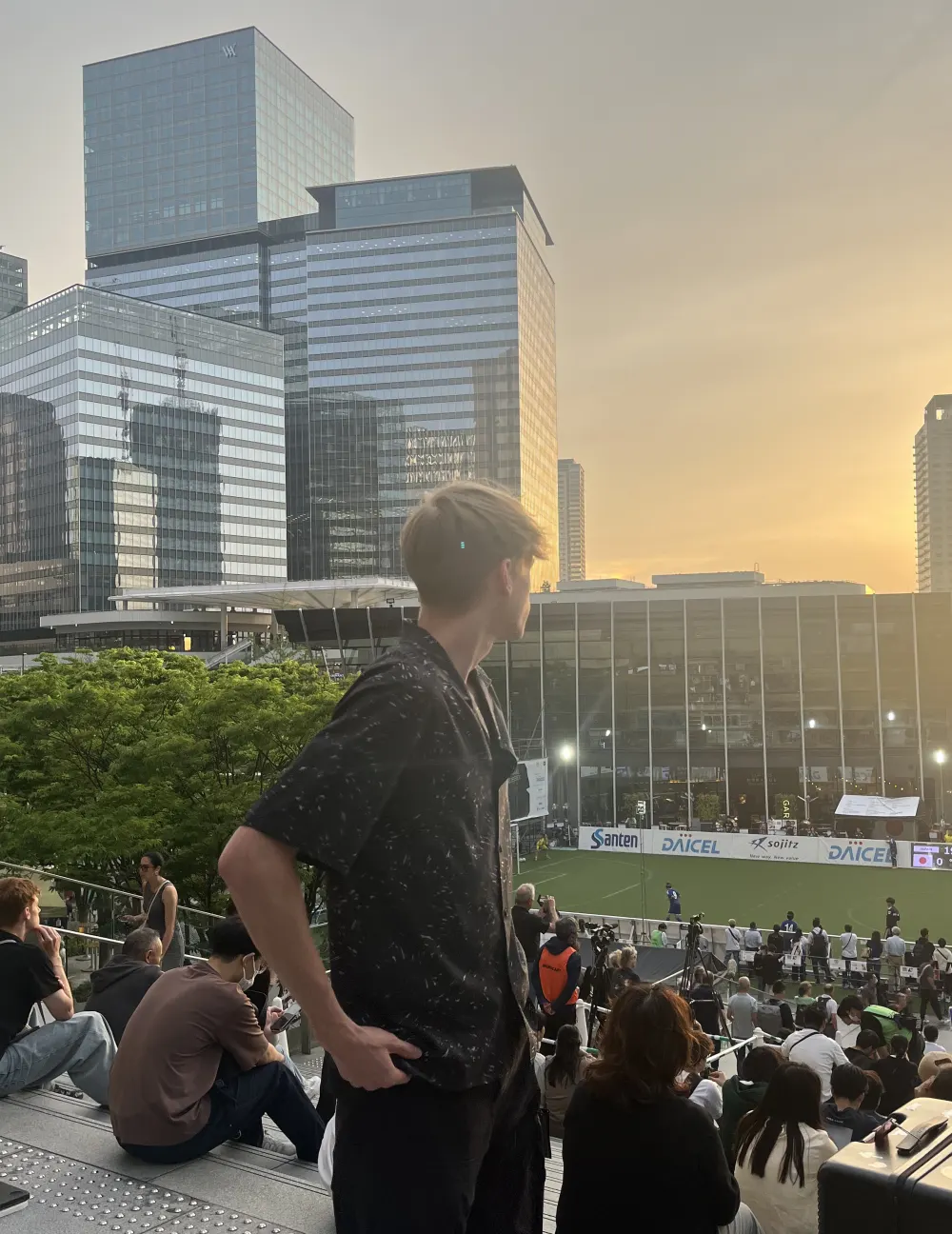 Finn at sunset